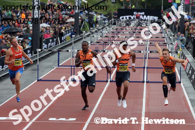 Mens 110 metres hurdles, 2018 Great North CityGames. Photo: David T. Hewitson/Sports for All Pics